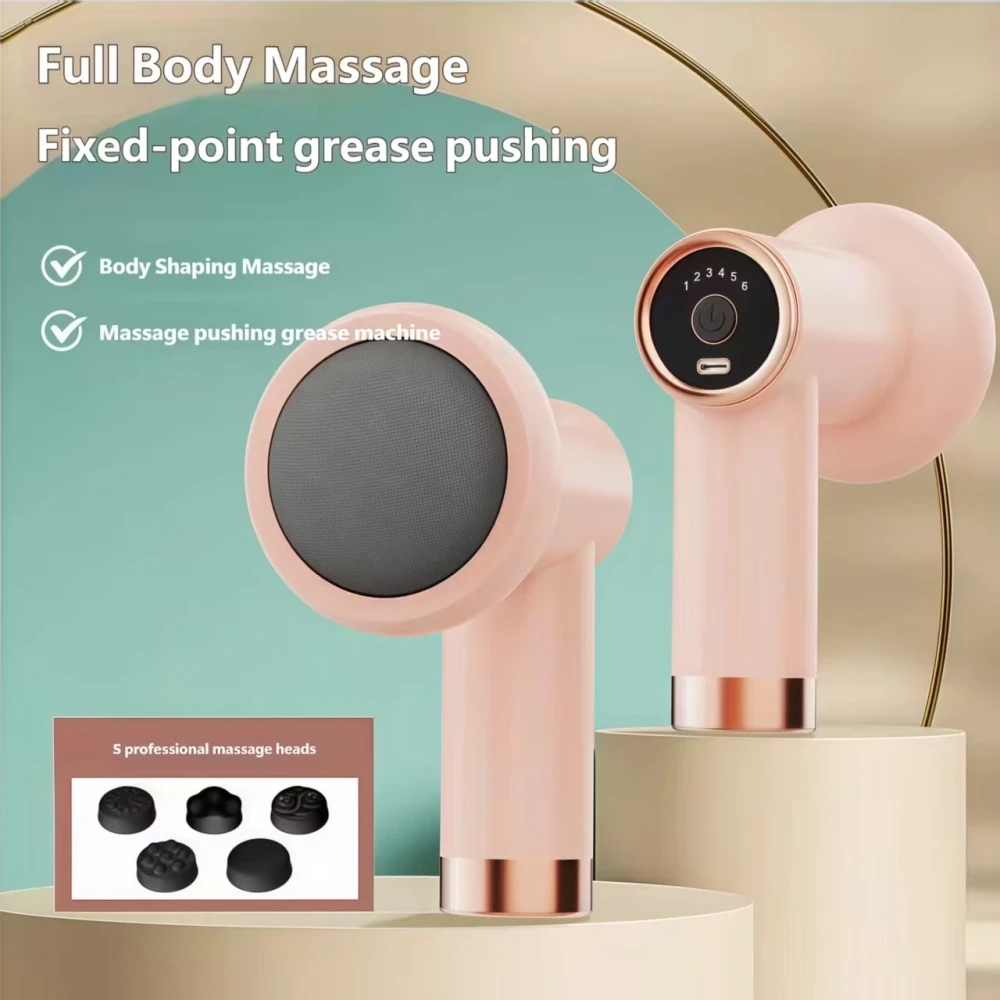 YLSM071 Mini Rechargeable Body Massager for Women, Portable Handheld Body Shaping Massager 6‑Speed Intensity for Muscle Fatigue Relief
