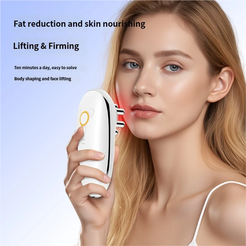 YLSM076 Rechargeable EMS Electric Gua Sha Massager, Home Use Body Slimming Beauty Device for Abdomen & Leg, Red Light Therapy Anti‑Cellulite Massage Tool