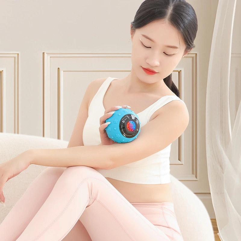 YLSM110 new mini silicone battery charging electric vibration yoga ball massage ball plantar muscle membrane ball
